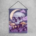 thumbnail image 4 of Welcome Aesthetic Skull Mushroom Moon Plant Purple Garden Flag, Vertical Double Sided Small House Flag, Yard Farmhouse Outdoor Deck Veranda Lawn Decor 28x40 Inch, 4 of 6