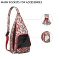 thumbnail image 3 of Owl Print Crossbody Sling Bag - Fashionable Night Owl Design Shoulder Backpack with Layered Storage Pockets, 3 of 3