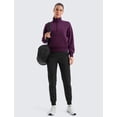 thumbnail image 3 of Sudadera CRZ YOGA SoftAura Half Zip para Mujer Ciruela Magenta, 3 of 5