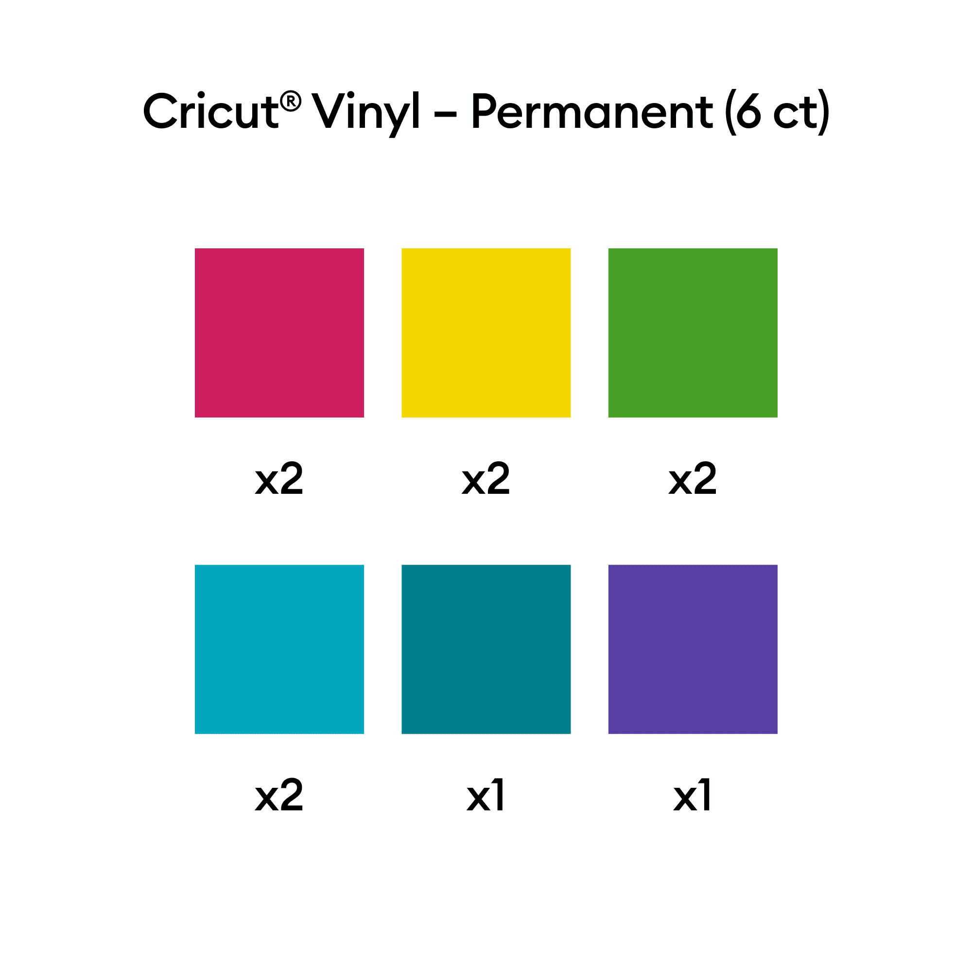 Vinyle Cricut™ – permanent, collection Summer (6 unités) Vinyle Cricut™ – permanent, collection Summer (6 unités)