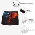 thumbnail image 3 of Balery Red And Blue Fire Bird Calzoncillos bóxer para hombre, ropa interior de algodón suave y transpirable con cinturilla de nailon-Medium, 3 of 5