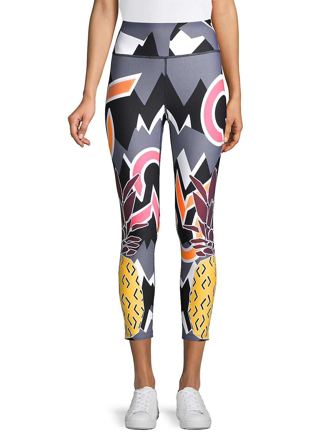 Abstract Pineapple Crop Leggings 