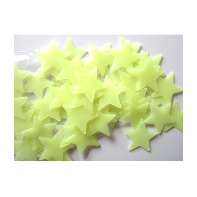 Trendy 100pcs Luminous Star Wall Stickers Home Room Decor Glow In The Dark Decal 