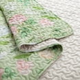 thumbnail image 6 of Exclusivo Mezcla Floral Twin Size Quilt Set, Green Twin Quilt Bedding Set with Blooming Cottagecore Garden Pattern, Reversible Lightweight Bedspreads Coverlets (68"x88"), 6 of 6