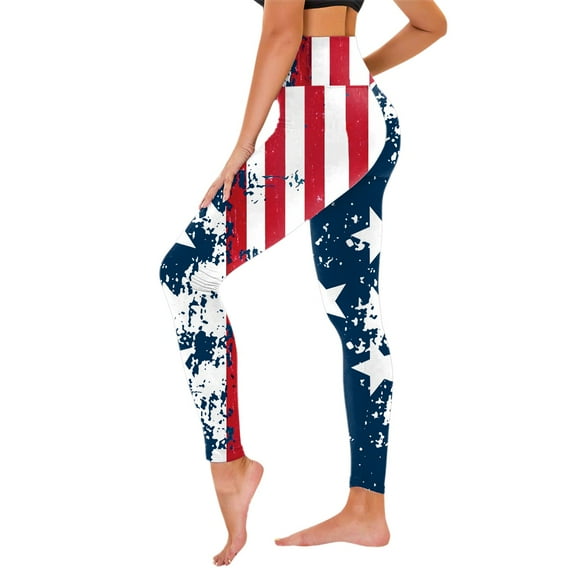 TOWED22 Women's 4Th of July Tights July Fourth Memorial Day Fourth of July Leggings Womens Leggings Navy,XXL