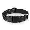 thumbnail image 1 of 2pcs Black,Dog Collar, Classic Adjustable Reflective Nylon Collar Suitable for Medium Dogs,(L)2.5cm Width, 1 of 5