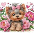 thumbnail image 1 of Kit Con Forma Especial Parcial DIY 5D Yorkie 30x30cm, 1 of 9