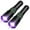 2 Pack, variant on UV Flashlight Rechargeable, 2-in-1 Powerful Blacklight LED Flashlight, Tactical 6 Modes Bright High Lumens Water Resistant Zoomable Detector for Pet Urine Curing Resin Camping Emergencies