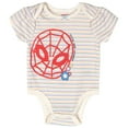 thumbnail image 5 of Marvel Avengers Spider-Man Iron Man Captain America 5 Pack Bodysuits Newborn to Infant, 5 of 5