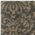 thumbnail image 5 of SAFAVIEH Florida Desmond Damask Plush Shag Area Rug, Smoke/Beige, 4' x 4' Square, 5 of 7