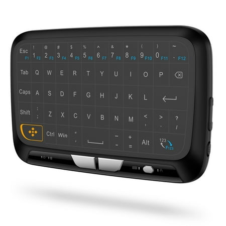 H18 2.4GHz Wireless Keyboard Full Touchpad Remote Control Keyboard Mouse Mode with Large Touch Pad Vibration Feedback for Smart TV Android TV Box PC (Best Android Remote Desktop)