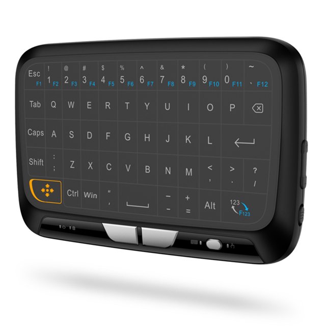 Labymos H18 Clavier Sans Fil 2.4GHz avec Pavé Tactile Complet Télécommande Mode avec Grand Pavé Tactile Retour de Vibration pour Télévision Intelligente Android PC Portable