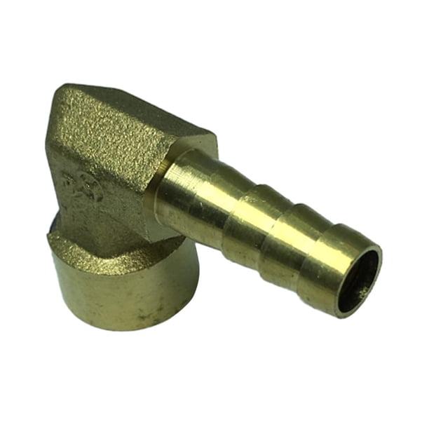 Adaptador de conector neumático de 90 grados de 1/4" con rosca hembra de latón DN8x8mm