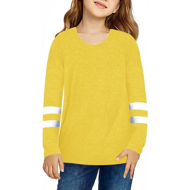 Tunique Décontractée pour Filles Manches Longues Col Rond Chandail Ample Blouse Confortable pour Usage Quotidien Tissu Doux Design Élégant