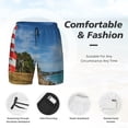 thumbnail image 5 of Lsque Mens Swim Trunks Lighthous Pattern - Bathing Suit Compression Liner - Beach Swim Shorts Swimwear - (S-3XL) - Stretch Quick Dry -, 5 of 9