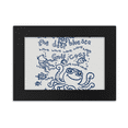 thumbnail image 1 of Blue Octopus Marine Life Pattern Desktop Photo Frame Ornaments Picture Art Painting, 1 of 3