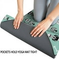 thumbnail image 3 of Cartoon Skull Pattern Hot Yoga Mat Towel Non Slip for Hot Yoga - Quick-Drying Yoga Mat Cover with 4 Corner Pockets with Travel Bag - Hot Yoga Towel Non Slip 74"x26", 3 of 6