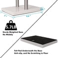 thumbnail image 4 of Standing Towel Rack Double-T Shape Tall Bath Towel Sheet Holder with Marble Design Base for Bathroom 2 Tier Towel Holder Stand Stainless Steel (Brushed Nickel), 4 of 7