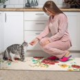 thumbnail image 3 of Pioneer Flower Floral Print Pattern Kitchen Rugs Sets Of 2,Anti Fatigue Kitchen Mat Rugs Non Slip Washable,Decorative Kitchen Floor Mats for Kitchen,Sink,Laundry,17"x30"+17"x47", 3 of 7