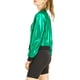 thumbnail image 4 of Chaqueta bomber corta con cremallera metálica y cuello de pie para mujer INSPIRE CHIC XS Verde, 4 of 8