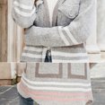 thumbnail image 4 of Suéter Cárdigan ajustado informal para mujer, chaquetas suaves elegantes de punto a la moda, prendas de vestir Ygjytge Gris L para Mujer, 4 of 8