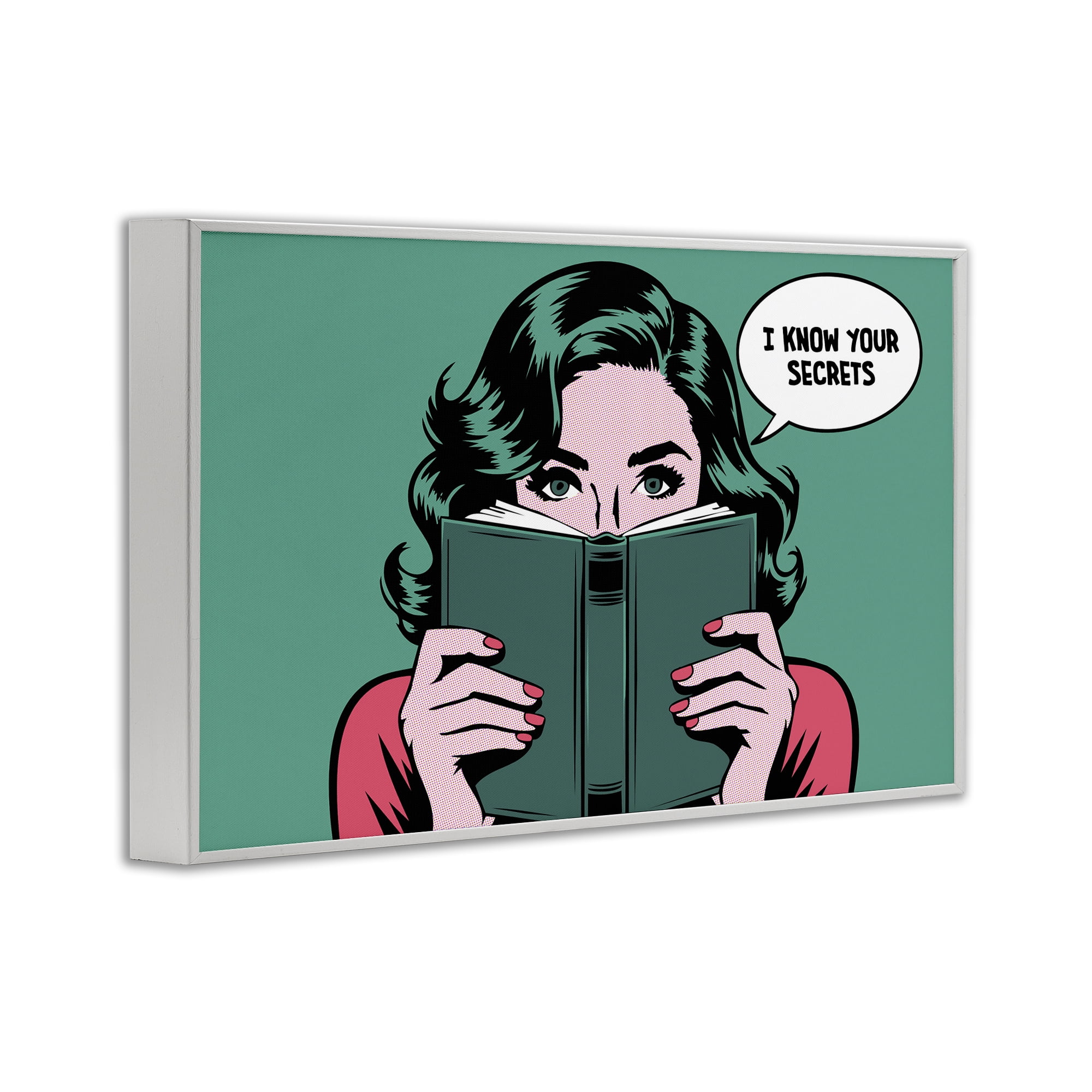 Stupell Industries Know Your Secrets White Framed Giclee Art, design by Andreas Magnusson