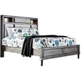 thumbnail image 3 of FOA Cartagena 3pc Gray Solid Wood Bedroom Set- King + Nightstand + Chest, 3 of 9