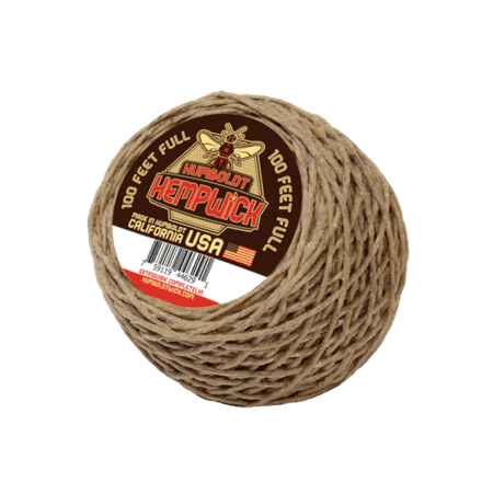 100% Hemp - Humboldt Hemp Wick 100 Ft Bee Hemp Line Lighter Hempwick