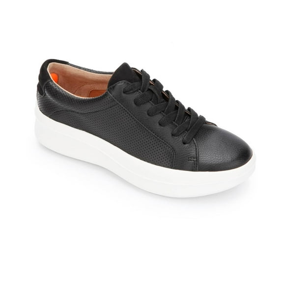 Gentle Souls by Kenneth Cole Black Leather Women's Rosette Sneakers