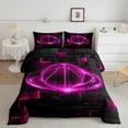 thumbnail image 2 of Hippie Pink Basketball Bedding Set,Basketball Queen Comforter Set Teens Adults,Hippie Neon Down Comforter Bedroom Decor,Sports Game Bed Set, 2 of 7