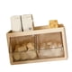 thumbnail image 2 of Caja de almacenamiento para bolsas de té para colgar en la pared, estante multifuncional para cápsulas de café para oficina, despensa, aperitivos, color amarillo, 2 of 8