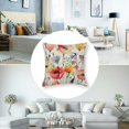 thumbnail image 5 of Shiartex Throw Pillow Cover Colorful Wildflowers Watercolor Floral Red Poppy Peony Daisy Nature Bright Rectangular Throw Pillow Covers for Couch Sofa Home Decor 2pcs White, 5 of 7
