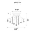 thumbnail image 4 of CWI Lighting Princess 6 Light Transitional Metal Flush Mount in Chrome, 4 of 5