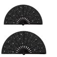 thumbnail image 5 of Large  Folding Hand Fan with holster for men/women Handheld Fan for ,Festival,Club,Party,Dance, 5 of 5