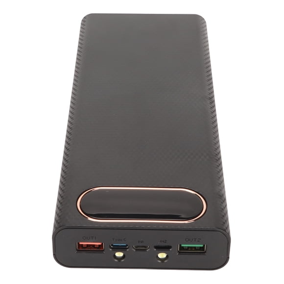 DIY Power Bank Box, Black Diy Power Bank Caso de Soldadoura de Gran Capacidad Pantalla LCD GRATUTA ABS PARAJAR