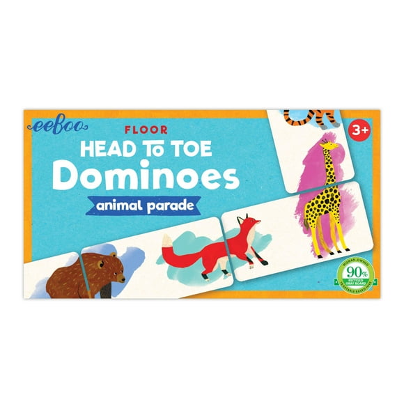 eeBoo: Animal Parade Head to Toe Dominoes Develops Matching and Concentration Skills Perfect for Ages 3 and up Stimulates Learning in a Fun and Easy Way