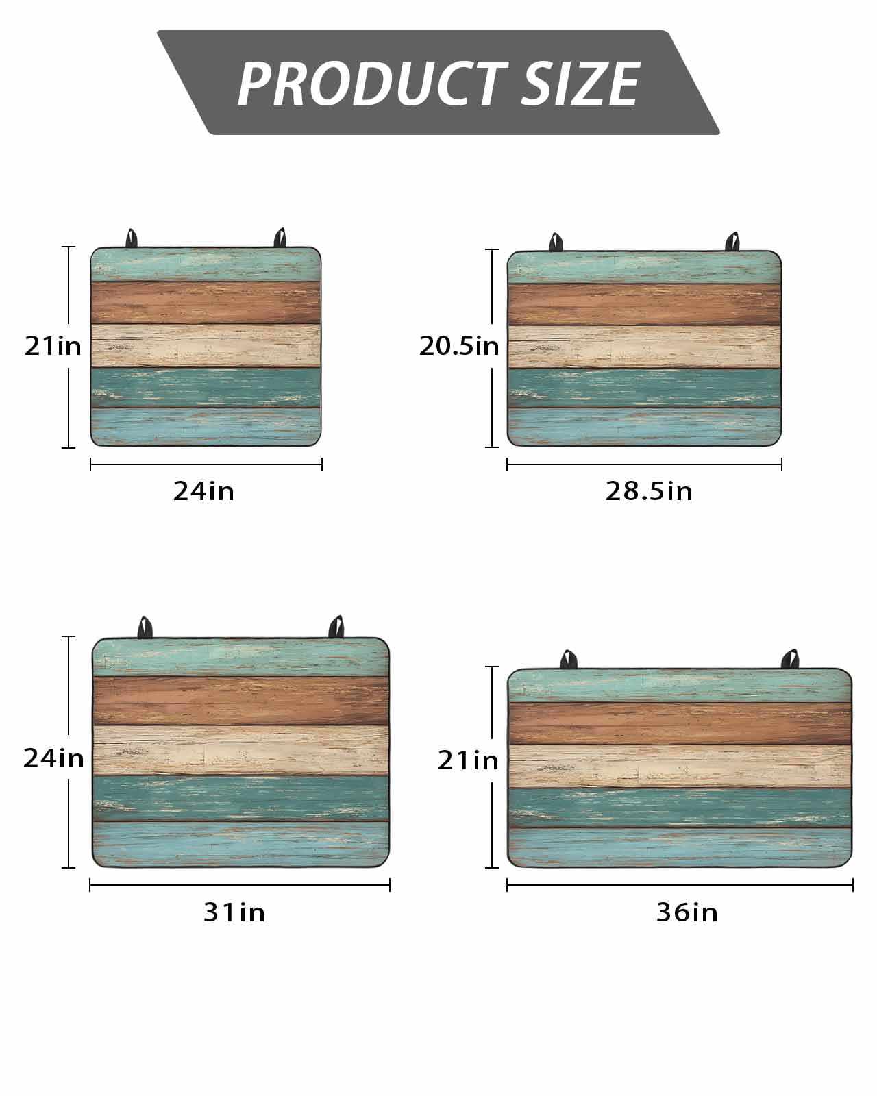 Stove Top Covers for Electric Stove 24x21In, Teal Turquoise Heat Insulation Fireproof Glass Cooktop Protector, Retro Farmhouse Wood Grain Brown Multipurpose Countertop Stovetop Cover for Kitchen