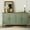 Farmhouse-Green, variant on HLR 48" Modern Wood Credenzas & Sideboards with Gold Trim, Storage Cabinet with 4 Doors, Green