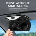 thumbnail image 2 of YZHIDIANF Sunglasses Holder for Car Sun Visor, Auto Eyeglasses Protective Storage Case, Vehicle Visor Accessories Organizer Box (Brown), 2 of 13