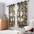 thumbnail image 6 of Lions Zebras Leaves Blackout Curtains Thermal Insulation 63 inch Grommet for Bedroom Living Room Bathroom Kitchen Windows 2 Pack, 6 of 6