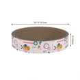 thumbnail image 6 of THE LICKER STORE Nelson 20.13" Modern Cardboard Round Bowl Cat Scratcher with Catnip, Light Pink/Multi, CSR1010A, 6 of 7