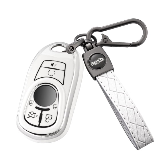 Key Fob Cover with Keychain for Buick Enclave 2018-2021 The TPU car key cover perfectly for Buick Key Fob Cover, Full Protection Key Case Shell Compatible with Buick Encore Enclave Lacrosse Envision