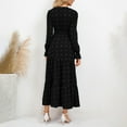 thumbnail image 4 of cfhntfmh Fall Dresses for Women Long Sleeve V Neck Long Maxi Dress Elegant Flowy Tiered Ruffle Hem A-Line Dress, 4 of 7