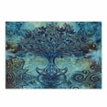 thumbnail image 1 of Ethnic Cutting Board, Grunge Style Tree Pattern Mandala and Spiral Shapes Blurry Art, Decorative Tempered Glass Cutting and Serving Board, Small Size, Turquoise Brown, by Ambesonne, 1 of 1
