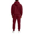 thumbnail image 4 of Garbnen Fleece Lined Sweatsuits for Men 2 Piece Tracksuit Full Zip Up Hoodies and Sweatpant Set Workout Athletic Fall Winter Fluffy Flannel Fuzzy Jogging Suits for Men Wine, 4 of 7