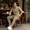 thumbnail image 4 of Mens Hiking Pants Joggers Lightweight Breathable Quick Dry Outdoor Fishing Athletic Work Pants with Zipper Pockets Khaki M, 4 of 8