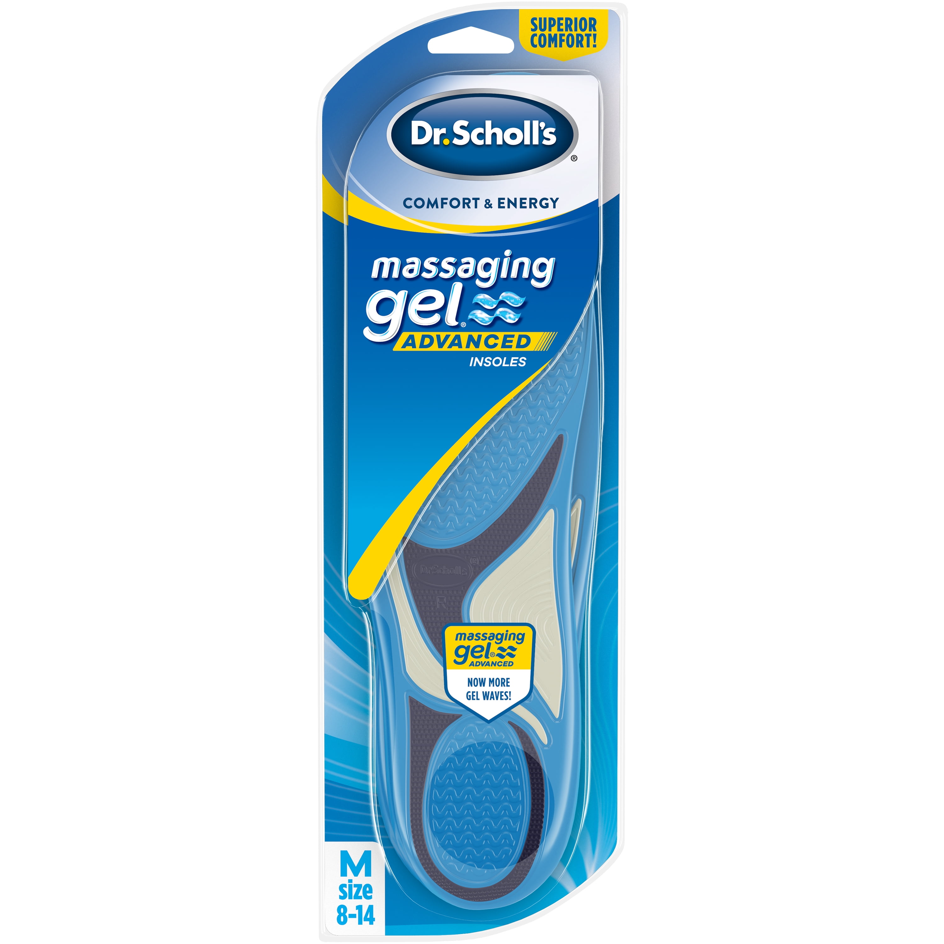 4 Pack Dr Scholls Massaging Gel Comfortable Insoles Mens Size 8-14 1-Pair Each