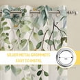 thumbnail image 6 of Sage Green Kitchen Curtains Window Panels, Eucalyptus Leaves Insulated Window Treatment Curtain, Grommet Curtains for Bedroom/Living Room/Bathroom, 2 Piece 52"Wx63"L, 6 of 8