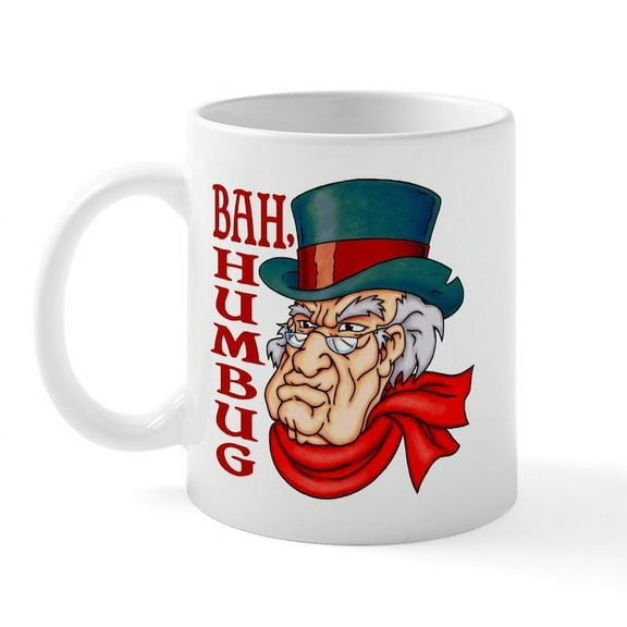 CafePress - Humbug Scrooge Mug - 11 oz Ceramic Mug - Novelty Coffee Tea Cup