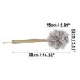 thumbnail image 4 of 1 Pc Long Handle Bath Brush Back Scrubber for Bathroom 14.96" Length Purple, 4 of 6